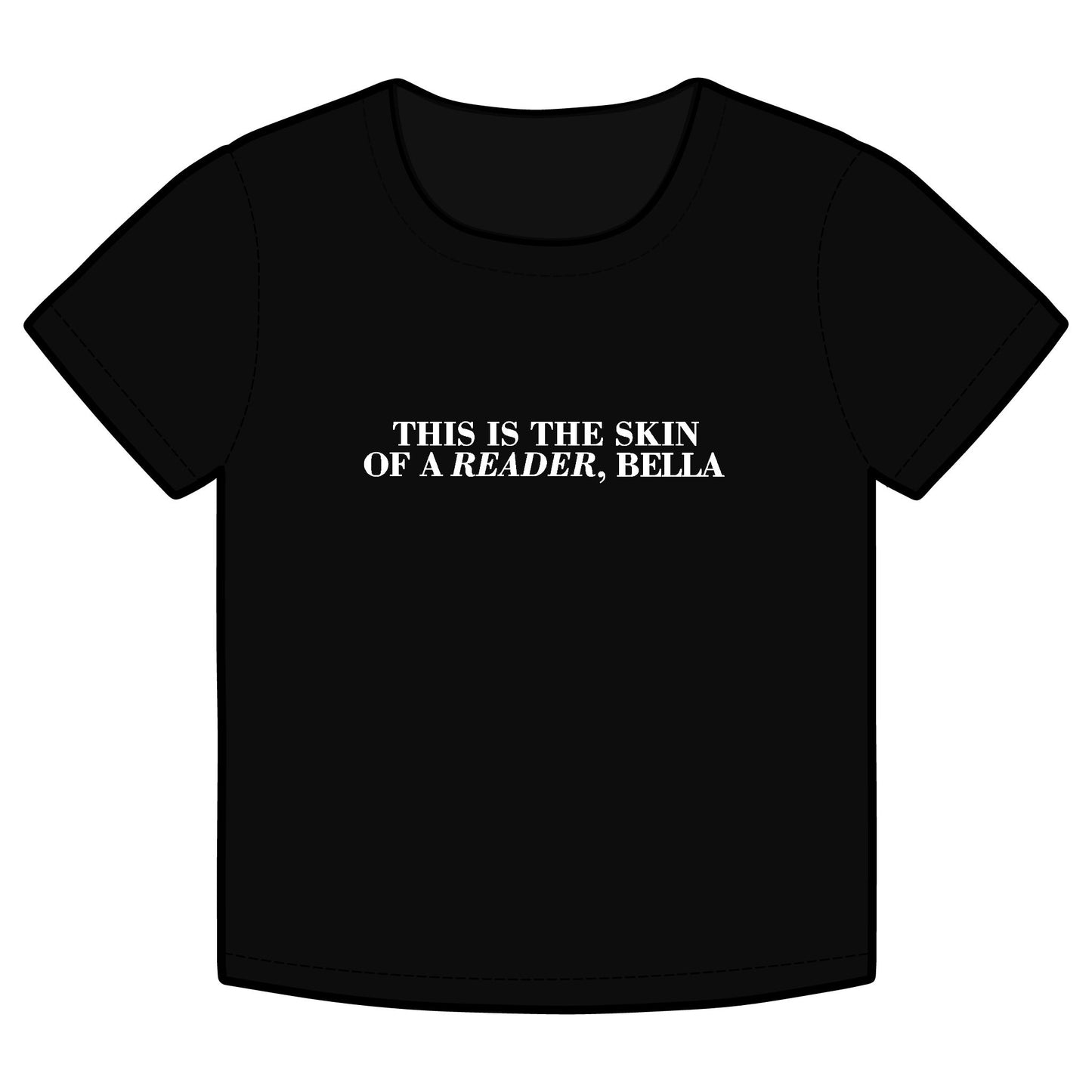 Skin Of A Reader, Bella Organic Rib Baby Tee