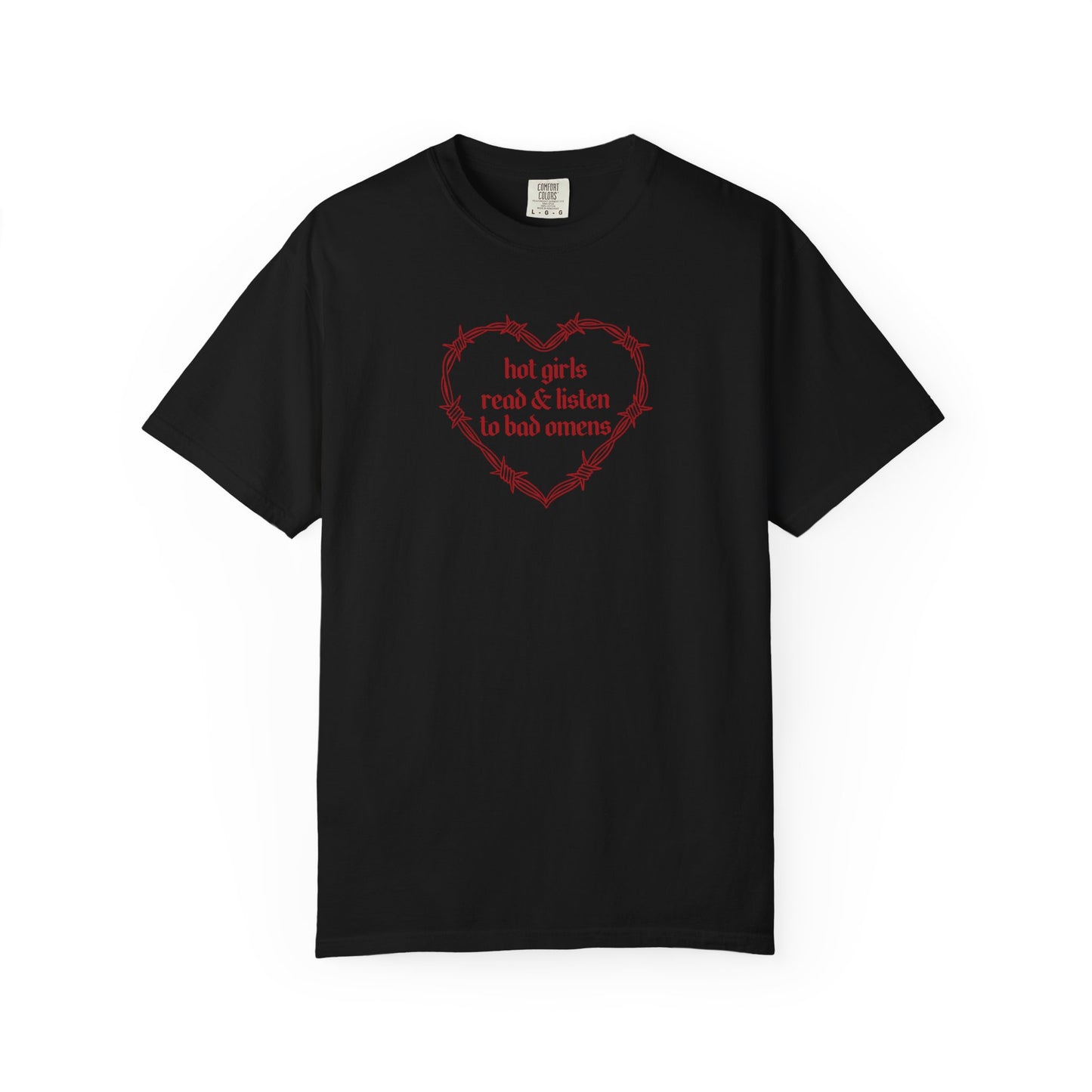 Hot Girls Read & Listen To Omens Tee (RED)