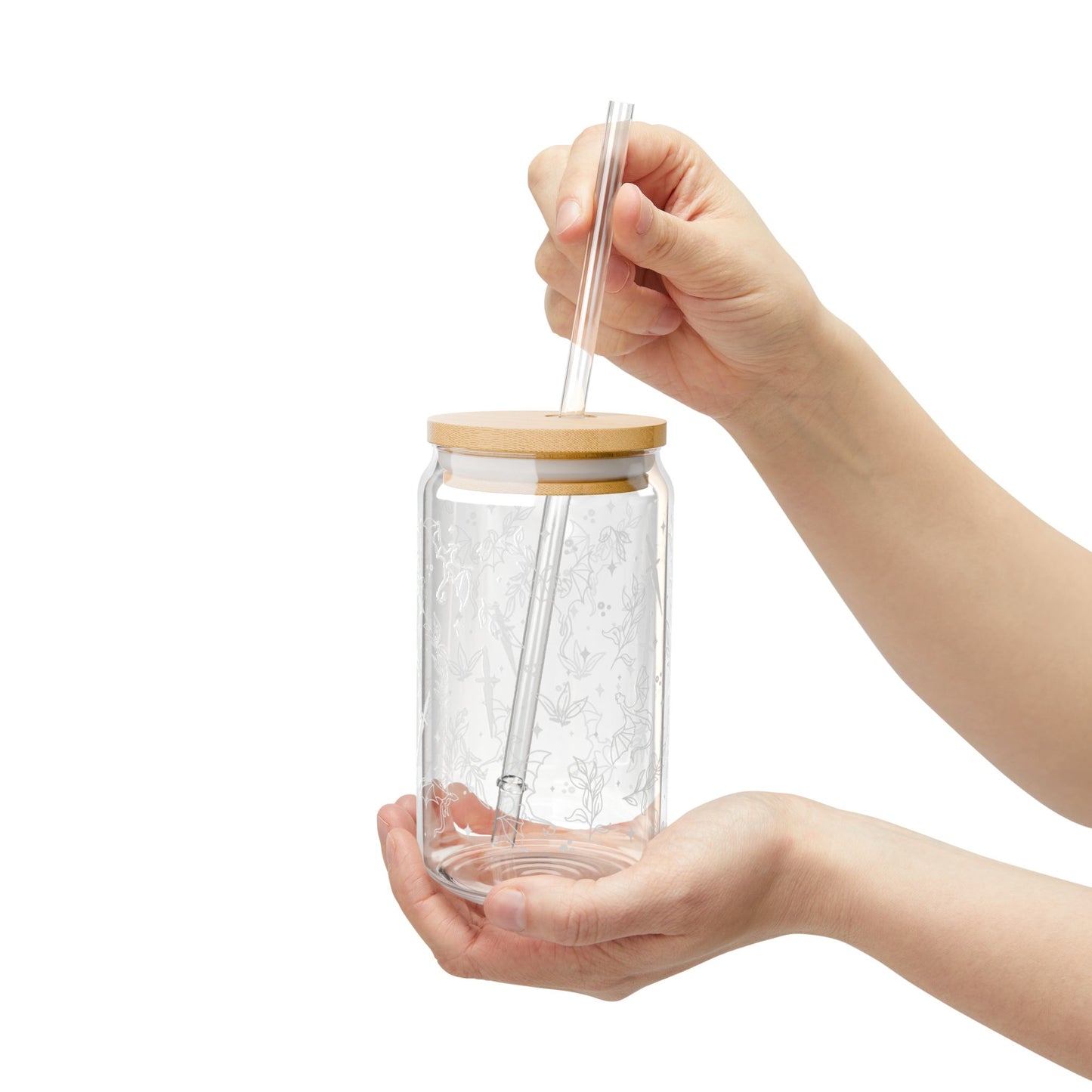 Fantasy (White) Sipper Glass, 16oz