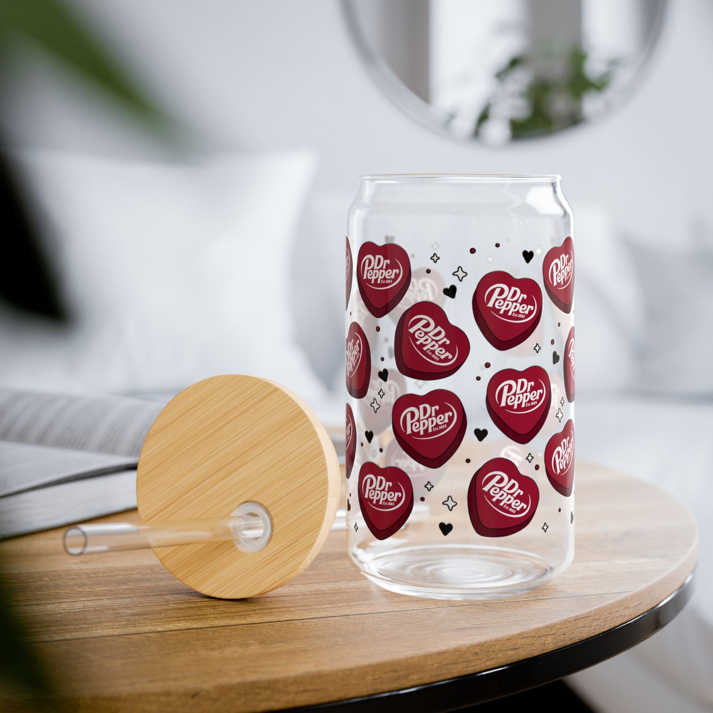 Dr. Pepper Valentines Sipper Glass