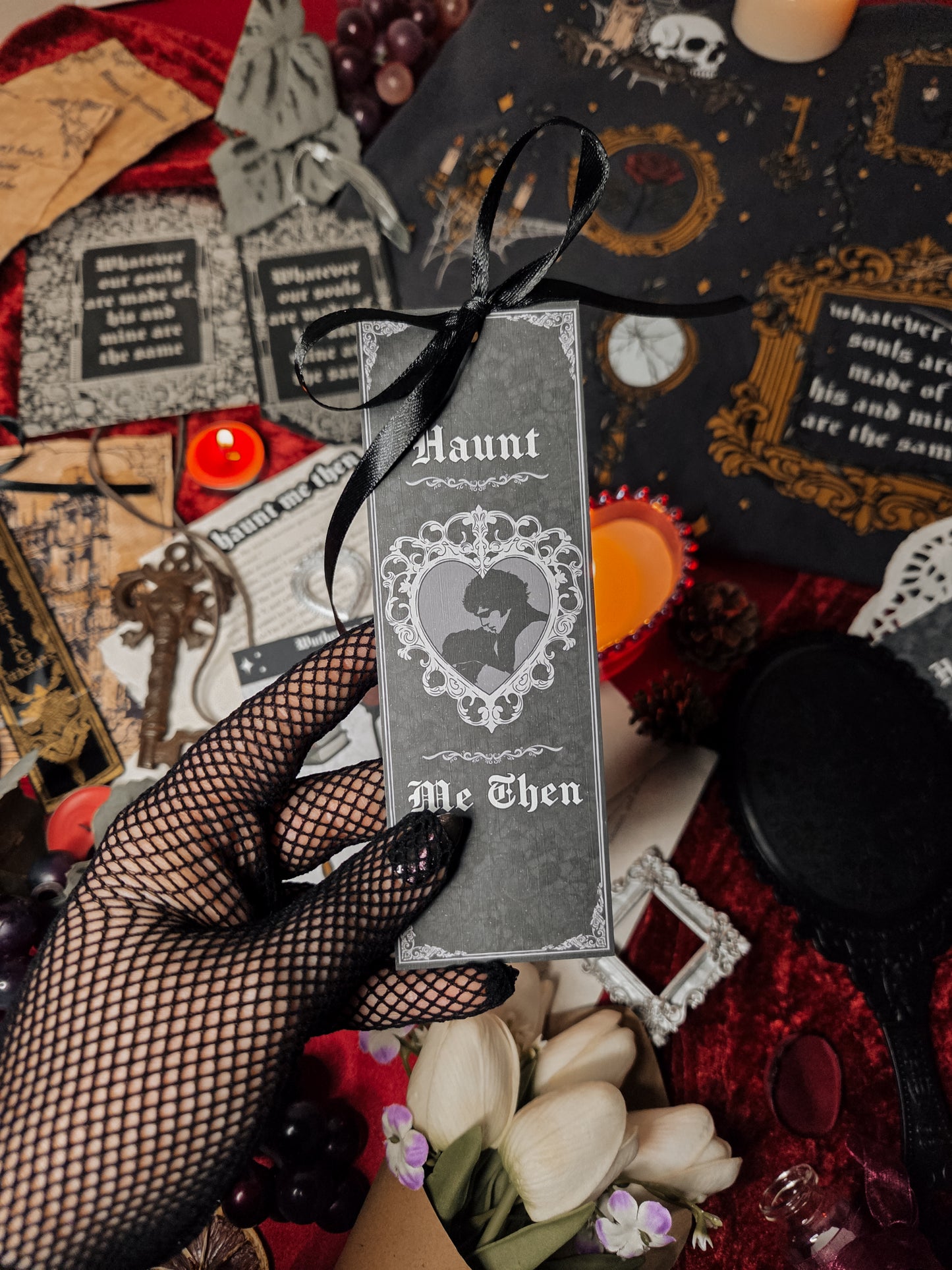 Wuthering Heights Haunt Me Linen Bookmark