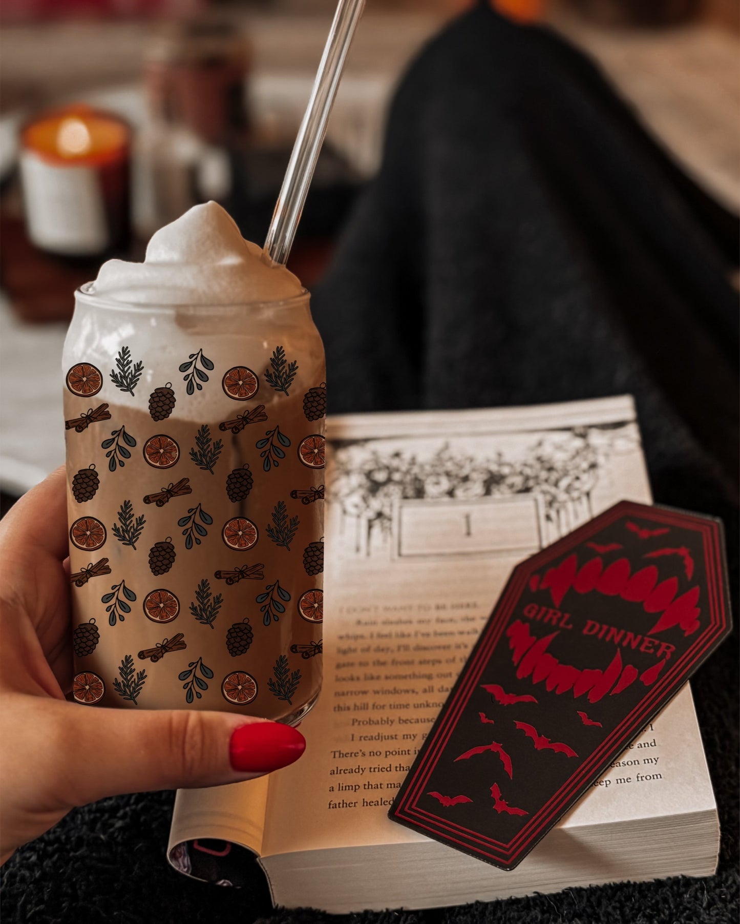 Winter Pine Sipper Glass