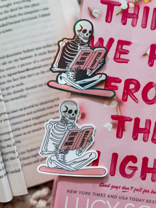 One More Chapter Skeleton Sticker