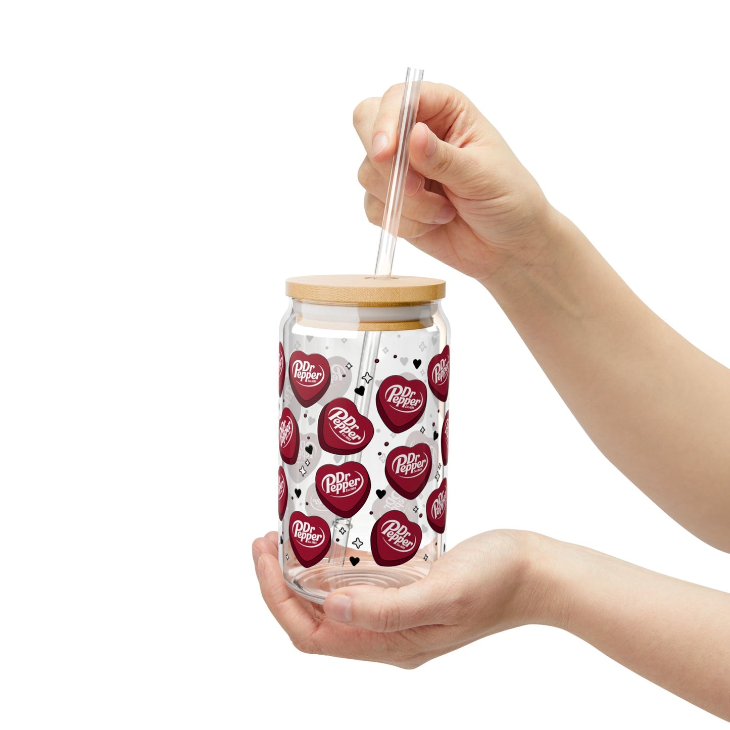 Dr. Pepper Valentines Sipper Glass