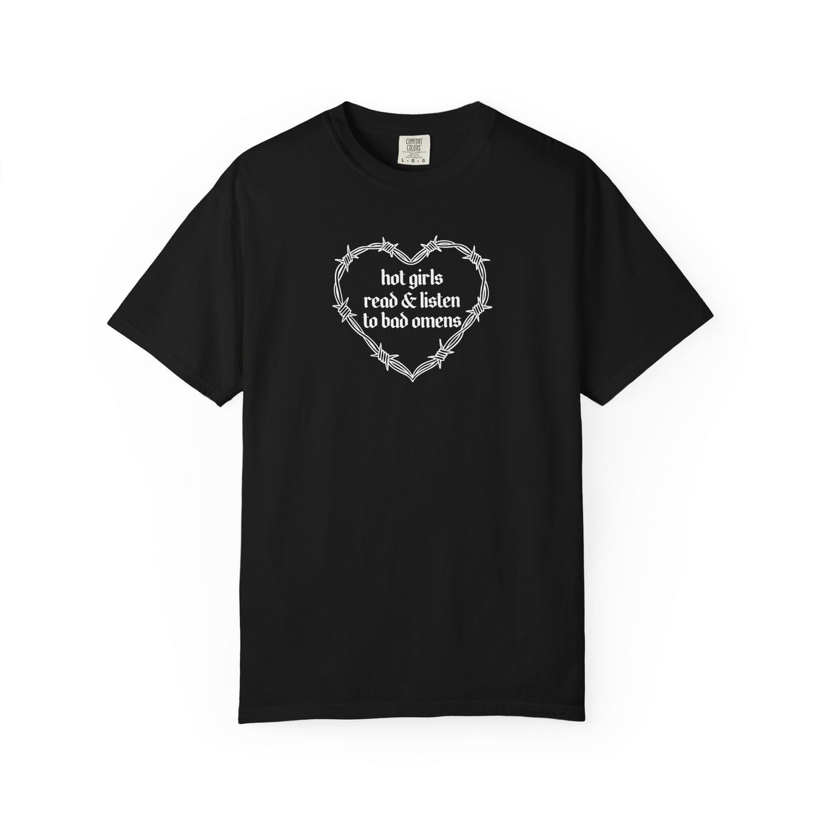 Hot Girls Read & Listen To Omens Tee (WHITE)