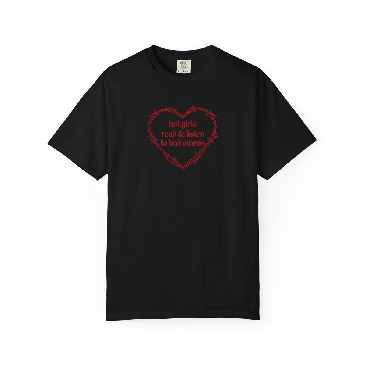 Hot Girls Read & Listen To Omens Tee (RED)