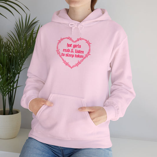 Hot Girls Read & Listen To ST Hoodie (LIGHT PINK)