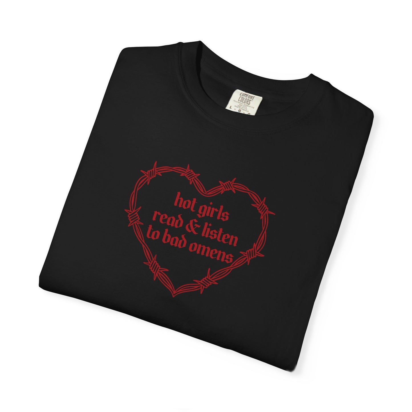 Hot Girls Read & Listen To Omens Tee (RED)