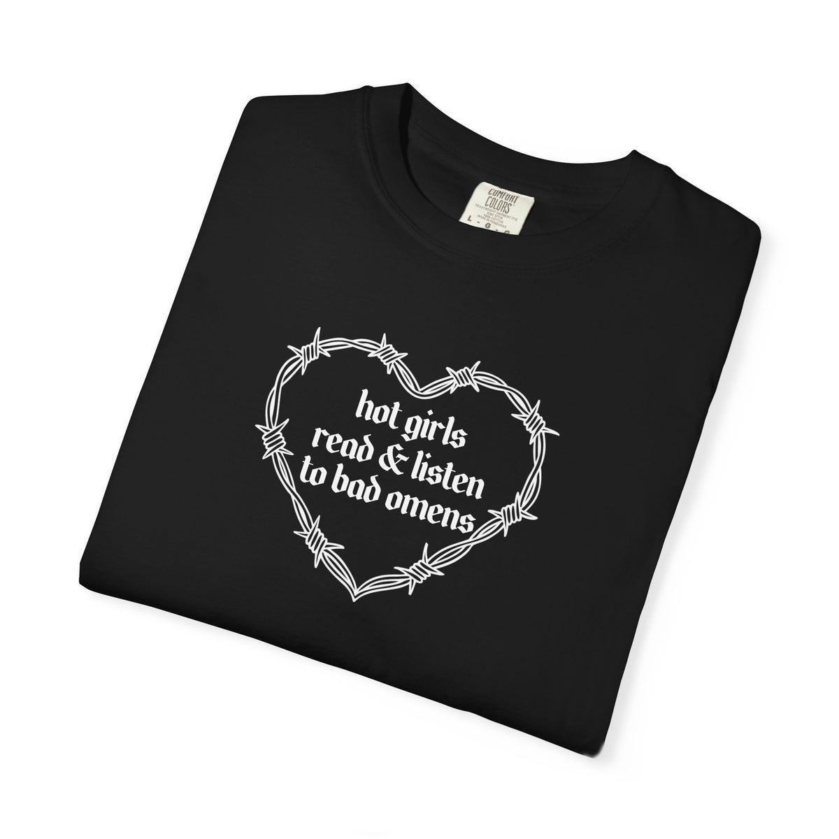 Hot Girls Read & Listen To Omens Tee (WHITE)