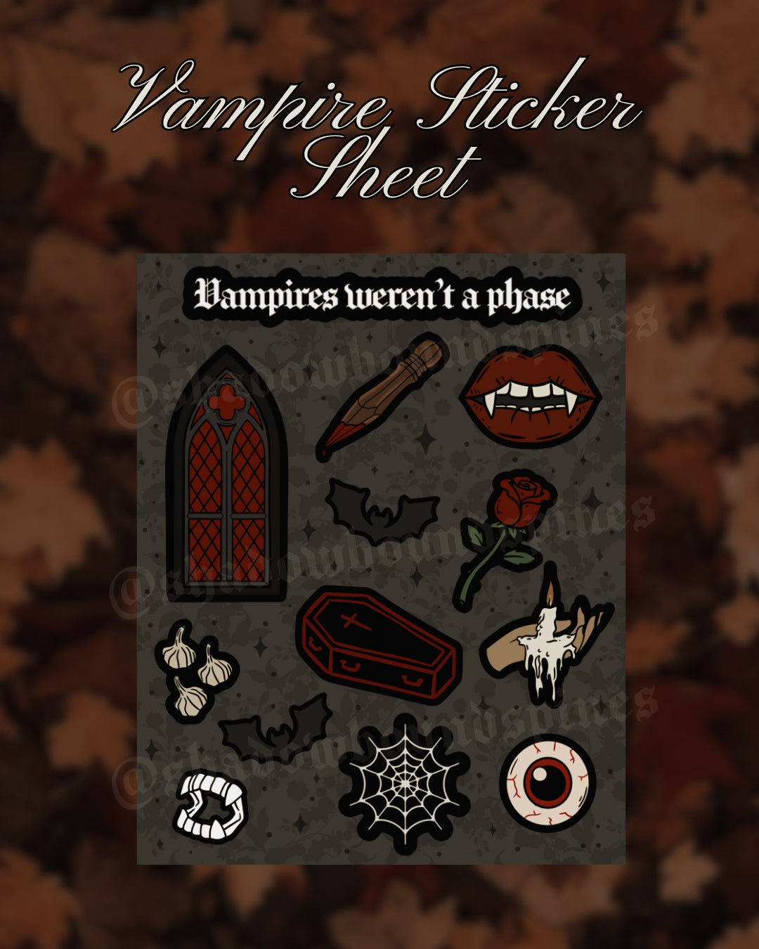 Vampire Sticker Sheet