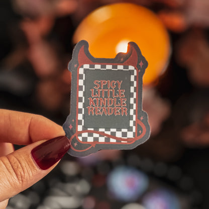 Spicy Little Kindle Reader Sticker