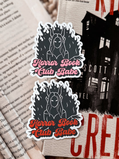 Horror Book Club Babe Sticker