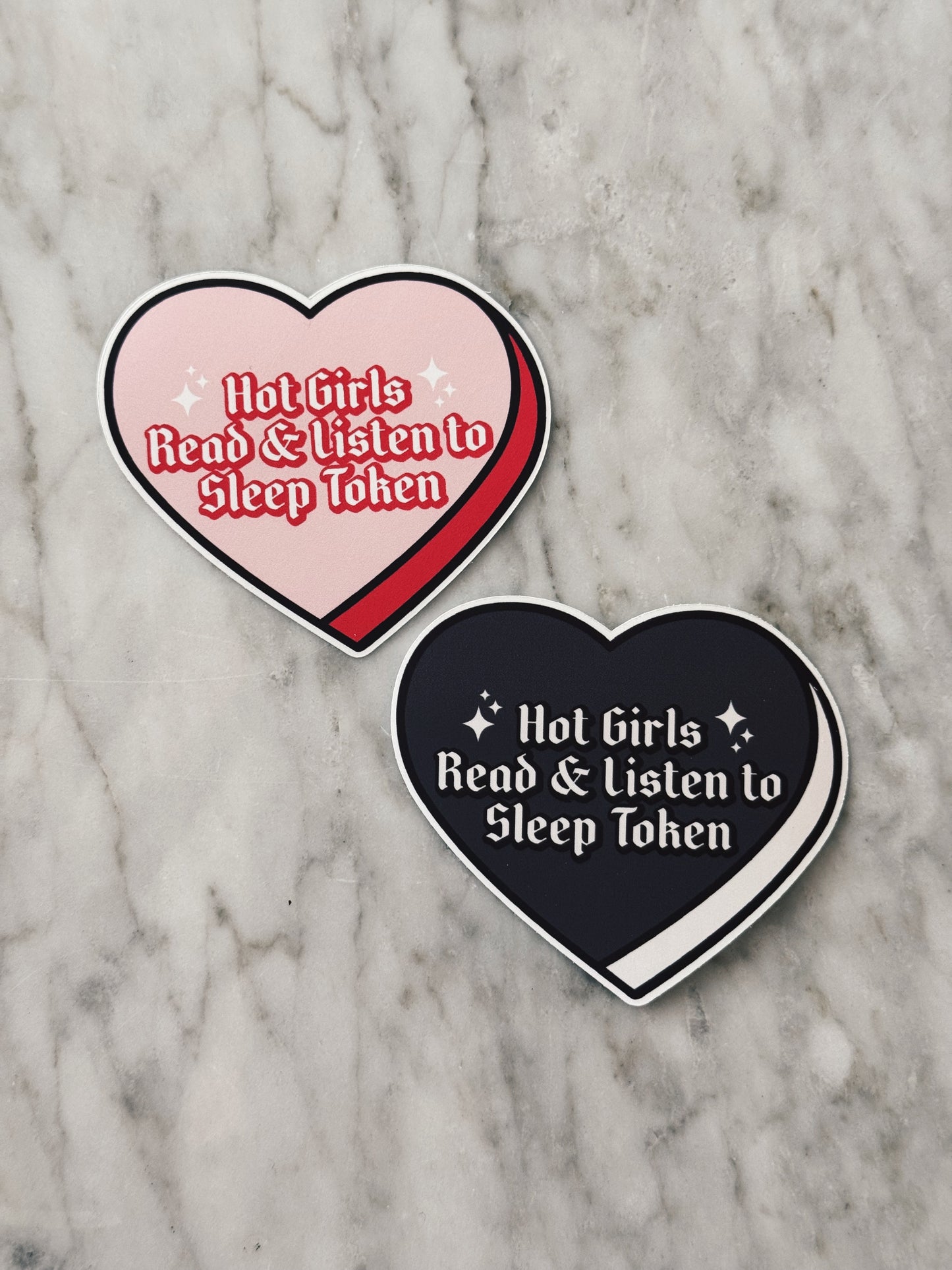 Hot Girls Read Sleep Token Heart Sticker