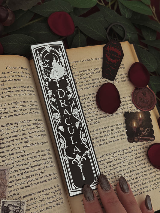 Dracula Book Spine Foil Bookmark
