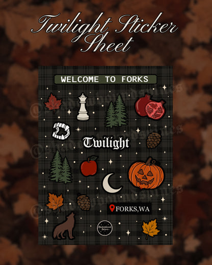 Twilight Forks, WA Sticker Sheet