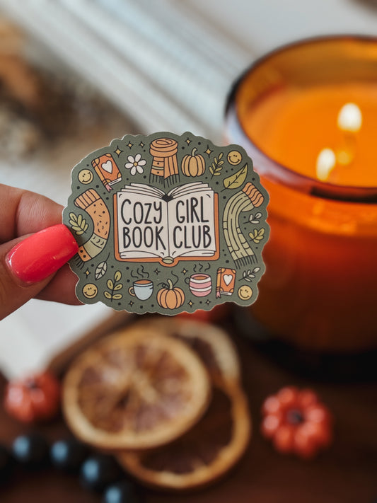 Cozy Girl Book Club Sticker