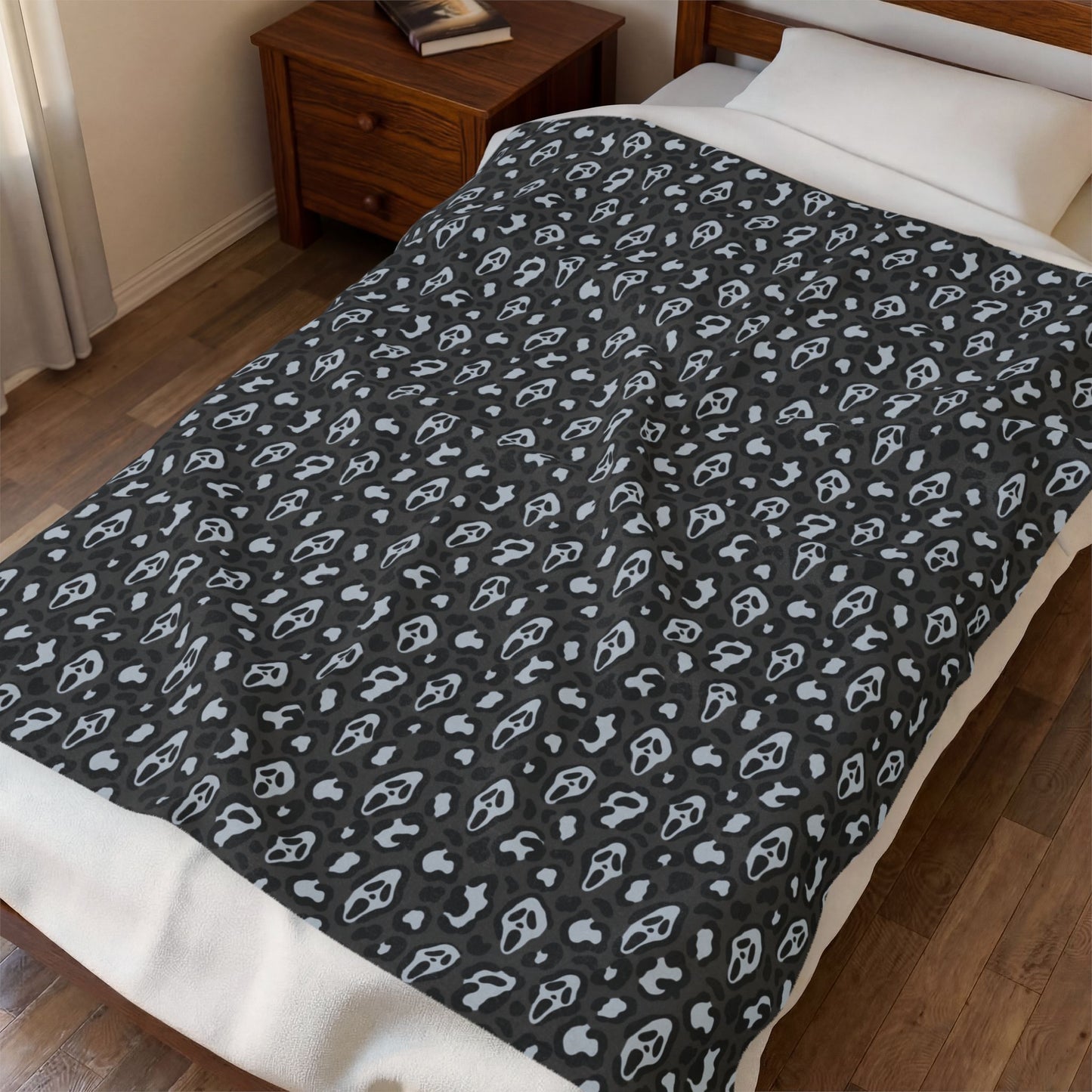 Plush Spooky Cheetah Blanket