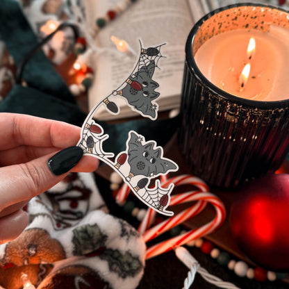 Christmas Bat Lights (Corner Sticker)