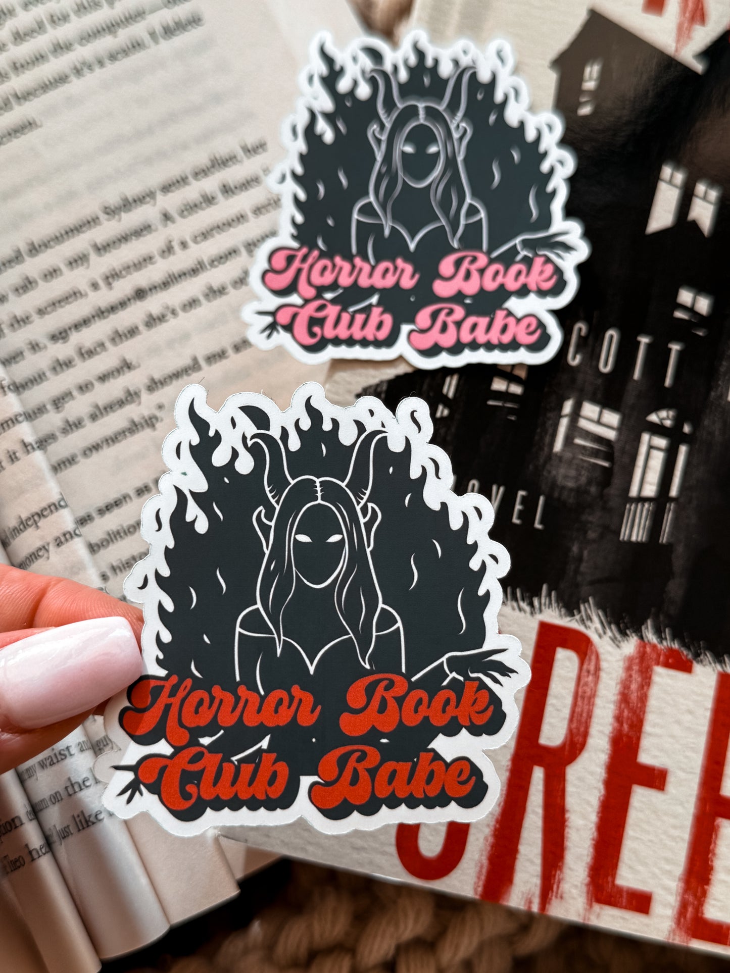 Horror Book Club Babe Sticker