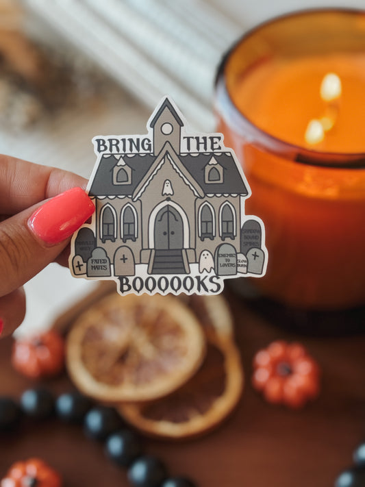 A Reader's Haunted House Sticker