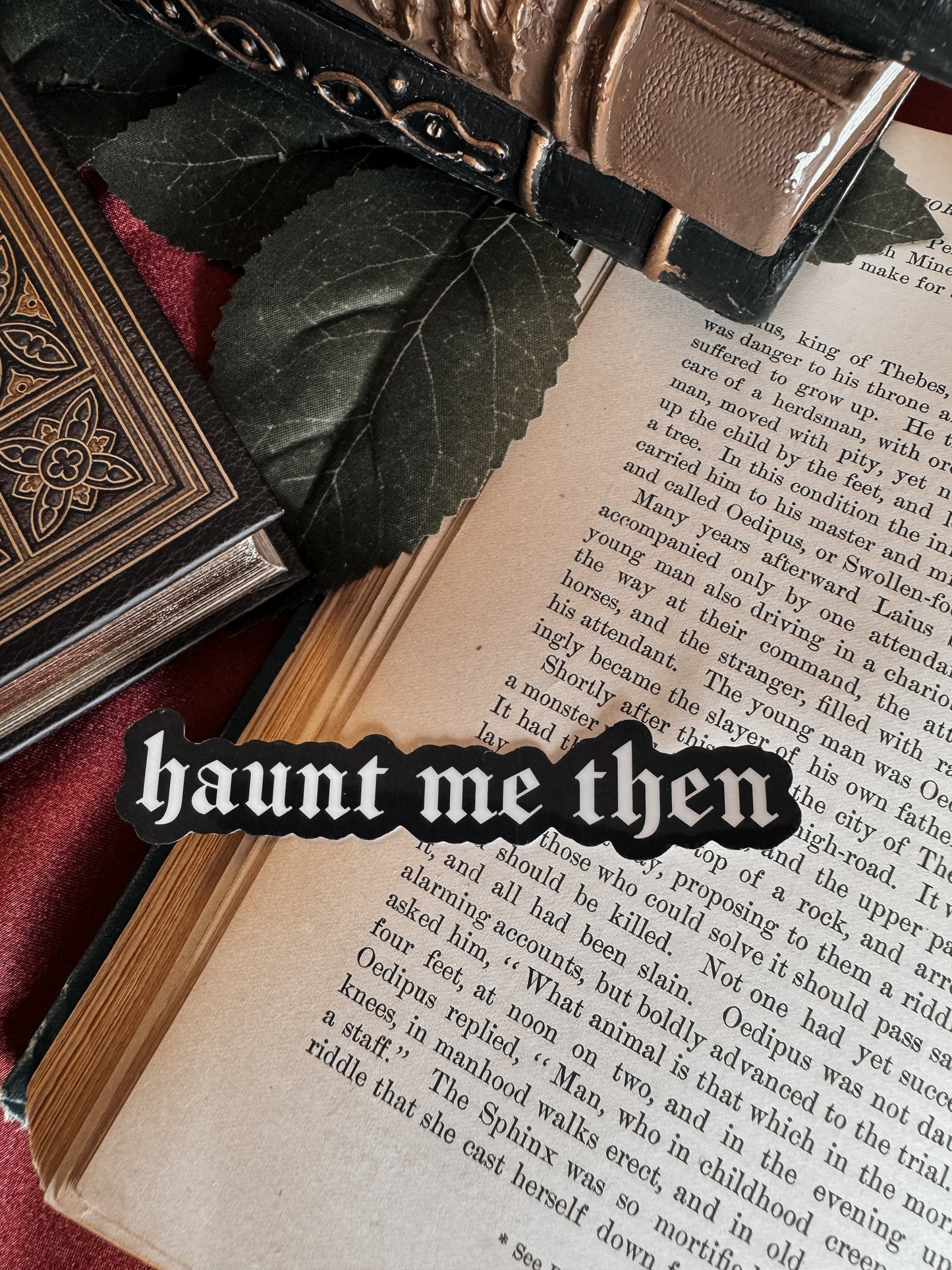 Wuthering Heights Haunt Me Text Sticker