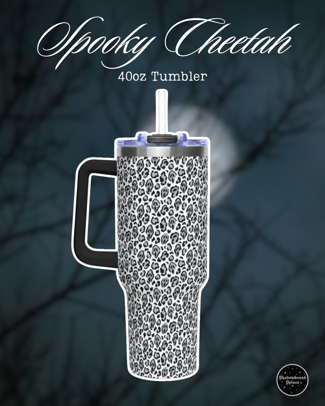 Spooky Cheetah Thermal Tumbler, 40oz