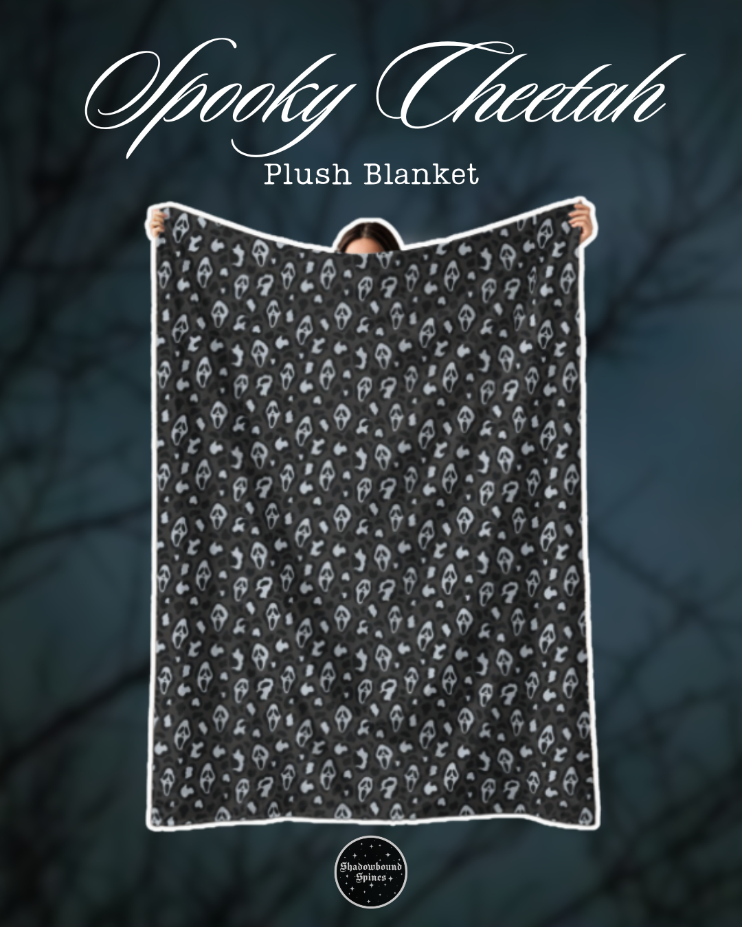 Plush Spooky Cheetah Blanket