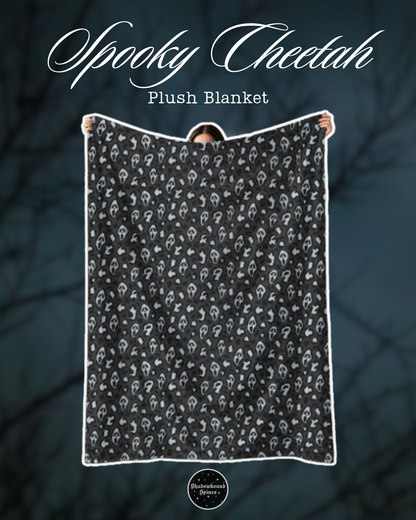Plush Spooky Cheetah Blanket