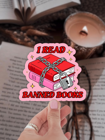 Banned Books Girly Sticker
