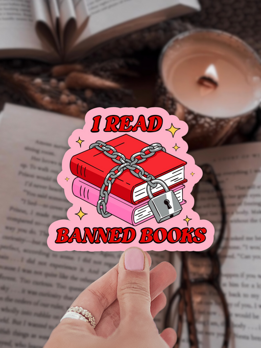 Banned Books Girly Sticker