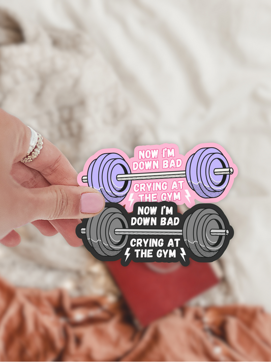 Down Bad Crying at the Gym Sticker / TTPD / Swiftie