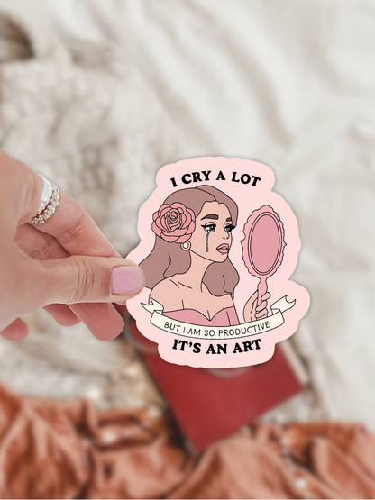 I Cry A Lot But I Am So Productive Sticker / TTPD / Swiftie