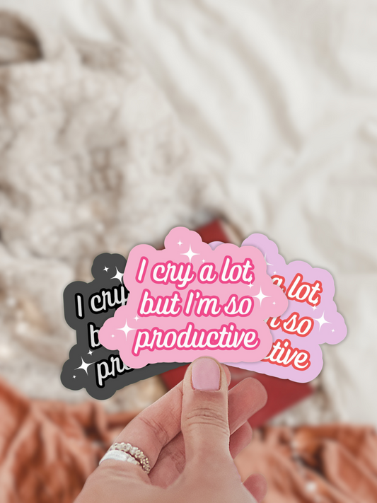 I Cry A Lot But I'm So Productive Sticker / TTPD / Swiftie