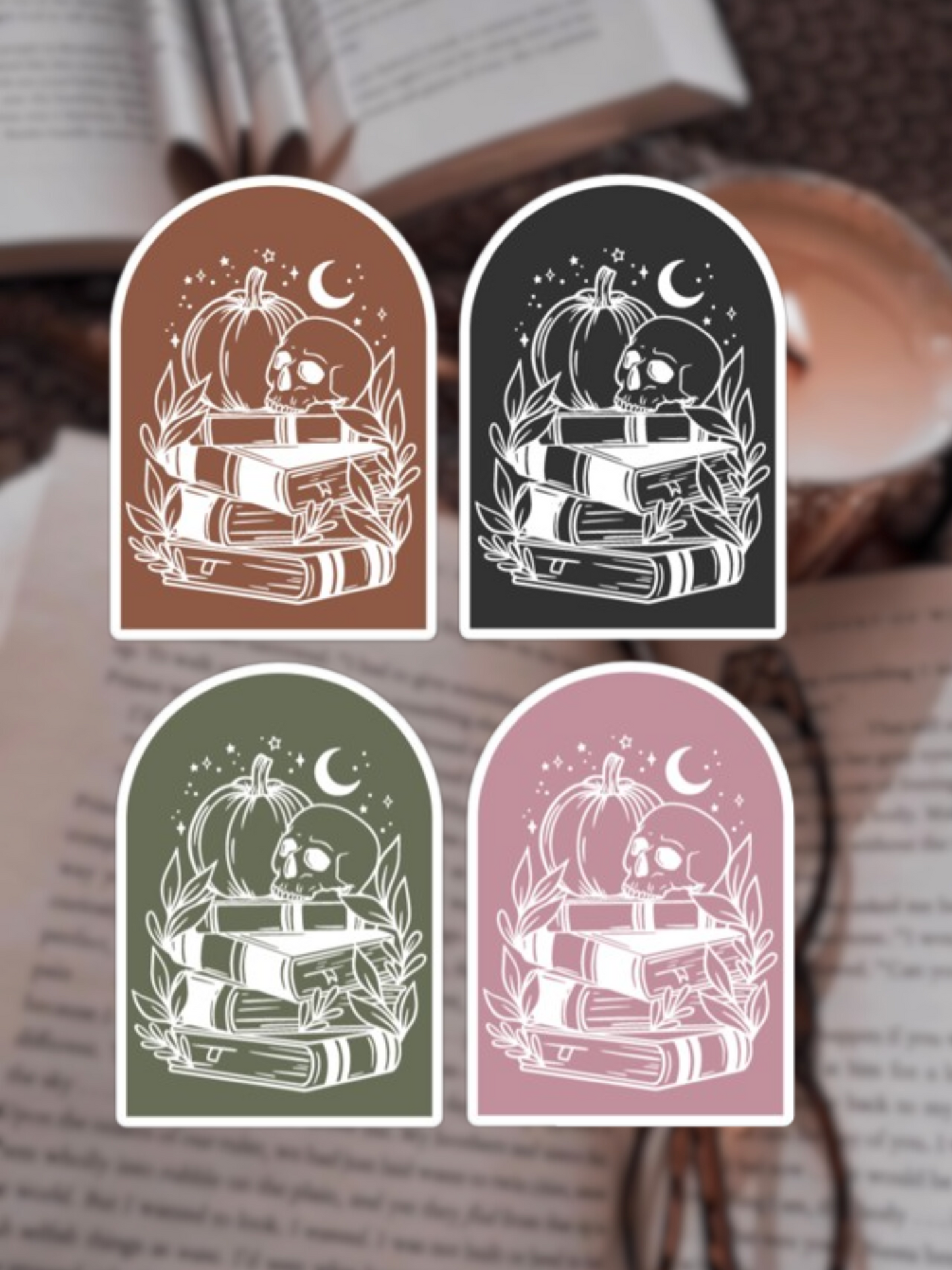 Spooky Bookstack Sticker