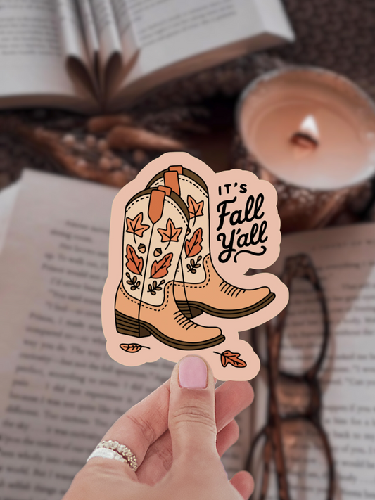 Cowboys It's Fall Y'all Sticker