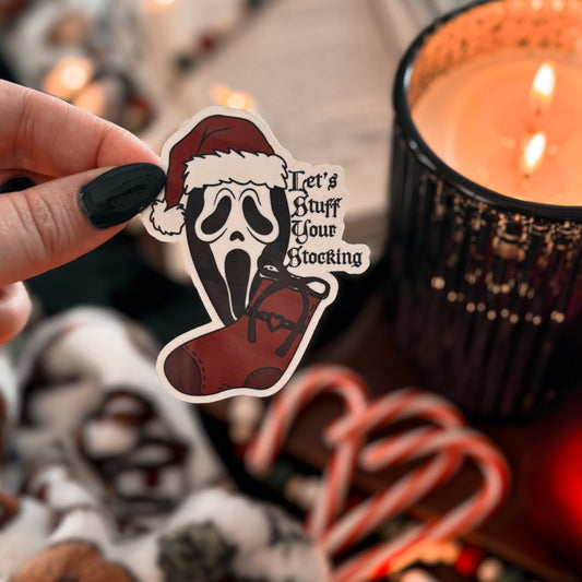 Ghoul Face Stuff Your Stocking Sticker