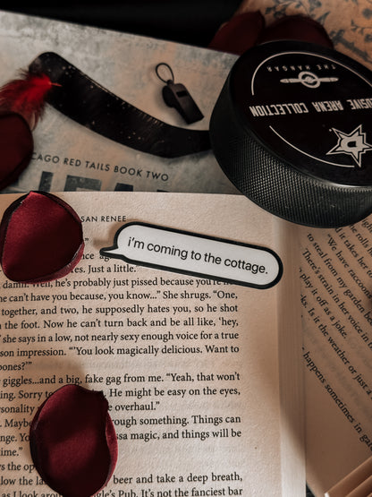 Heated Rivalry Cottage Text Sticker