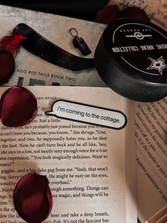 Heated Rivalry Cottage Text Sticker