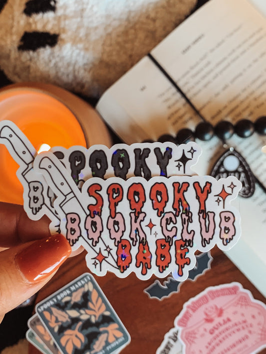 Spooky Book Club Babe Sticker