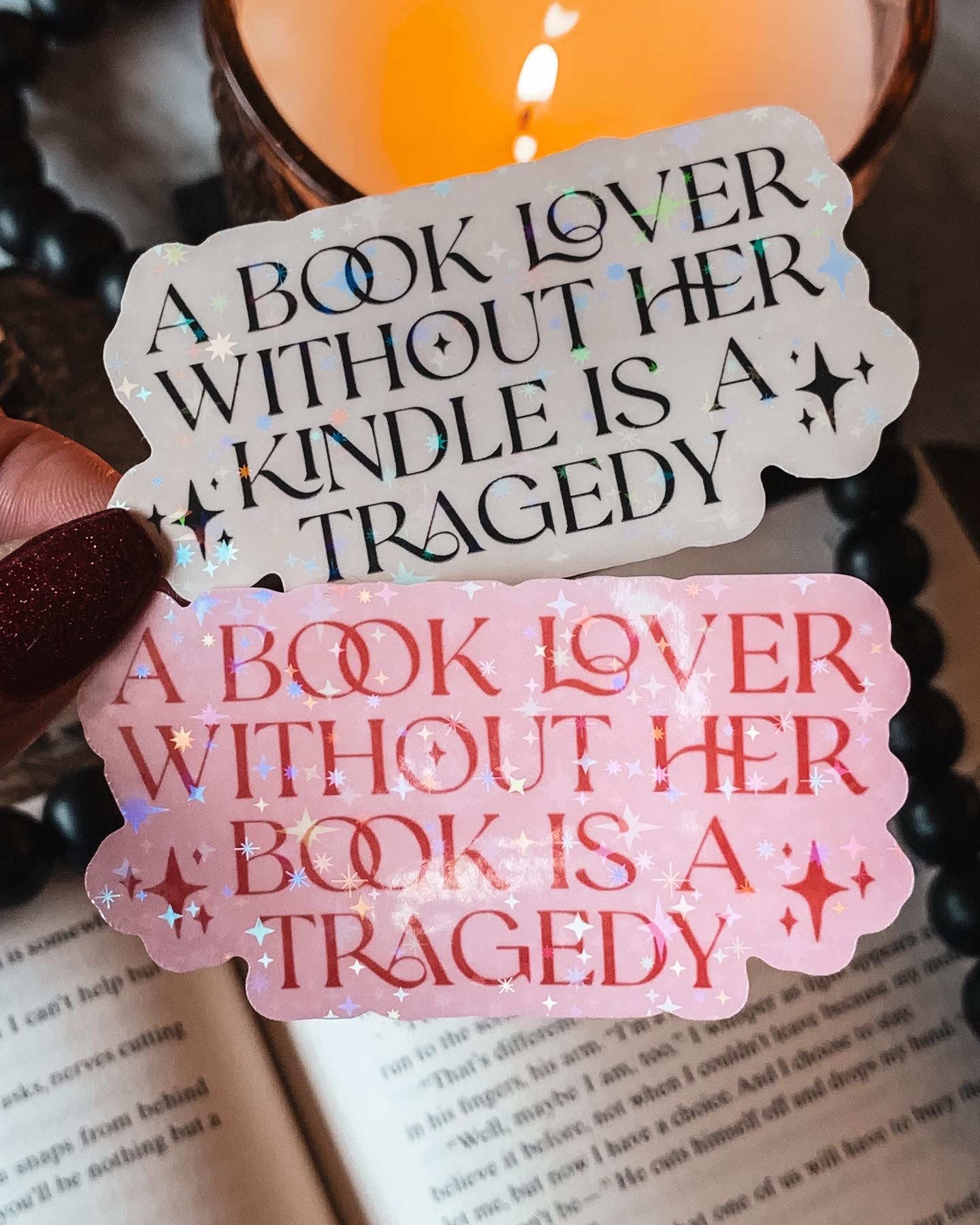 Kindle Lover Tragedy Sticker