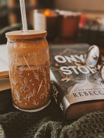 Fantasy (White) Sipper Glass, 16oz