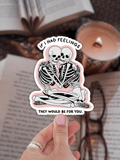 Love Valentines Skeleton Sticker