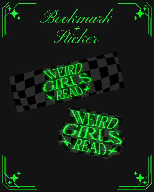 Weird Girls Read Lime Sticker & Bookmark Pack
