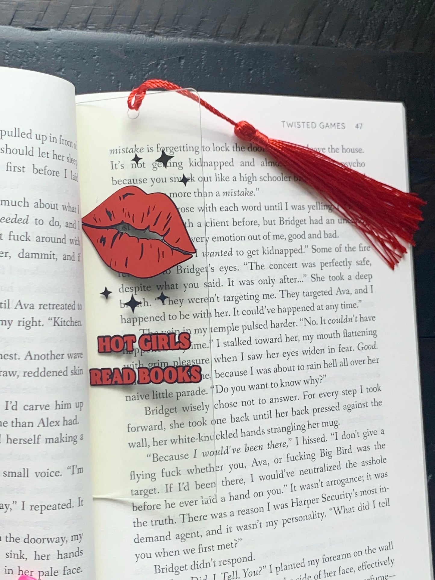 Hot Girls Read Books Acrylic Bookmark