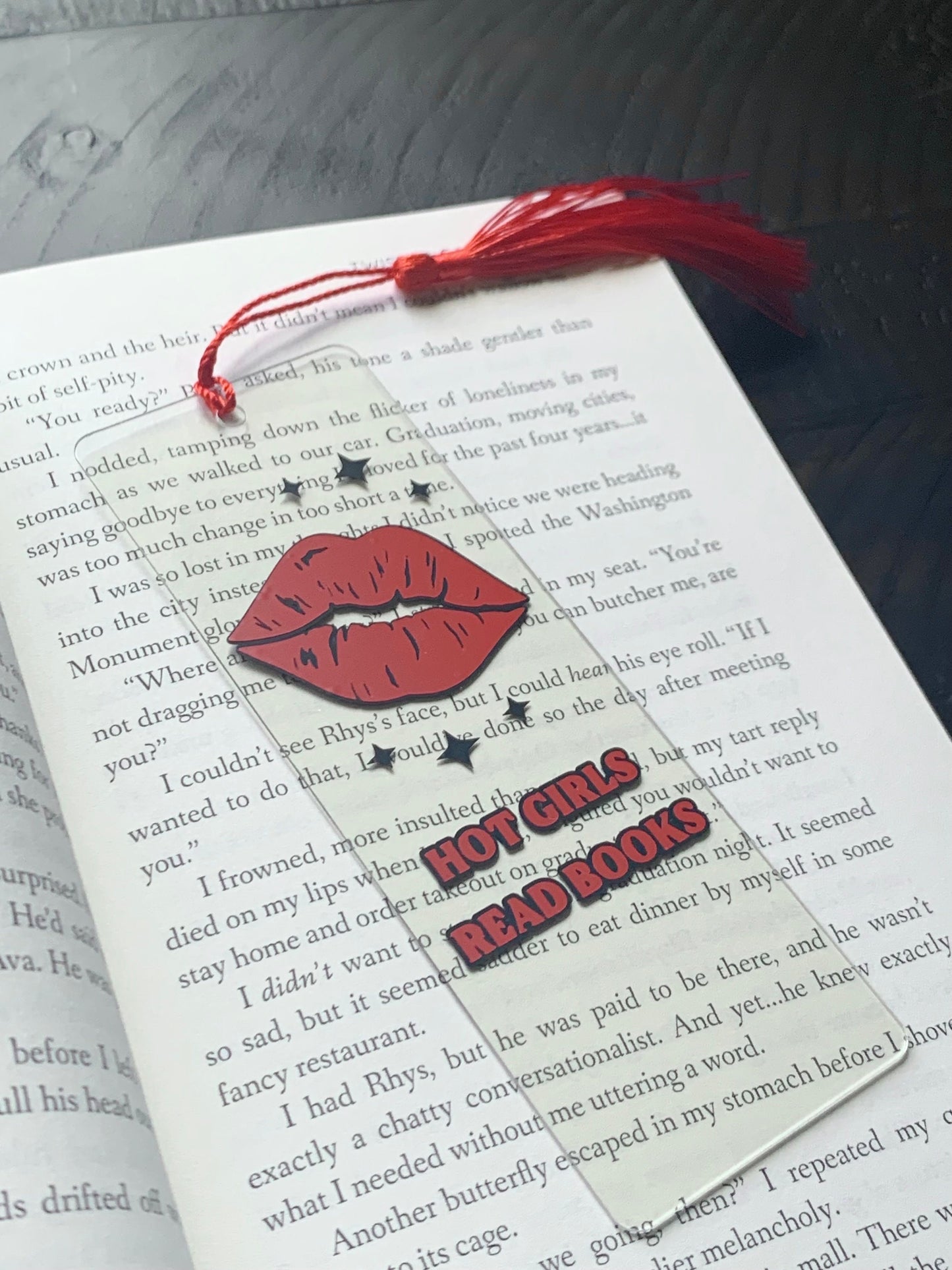 Hot Girls Read Books Acrylic Bookmark