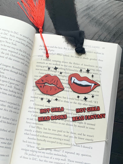 Hot Girls Read Books Acrylic Bookmark