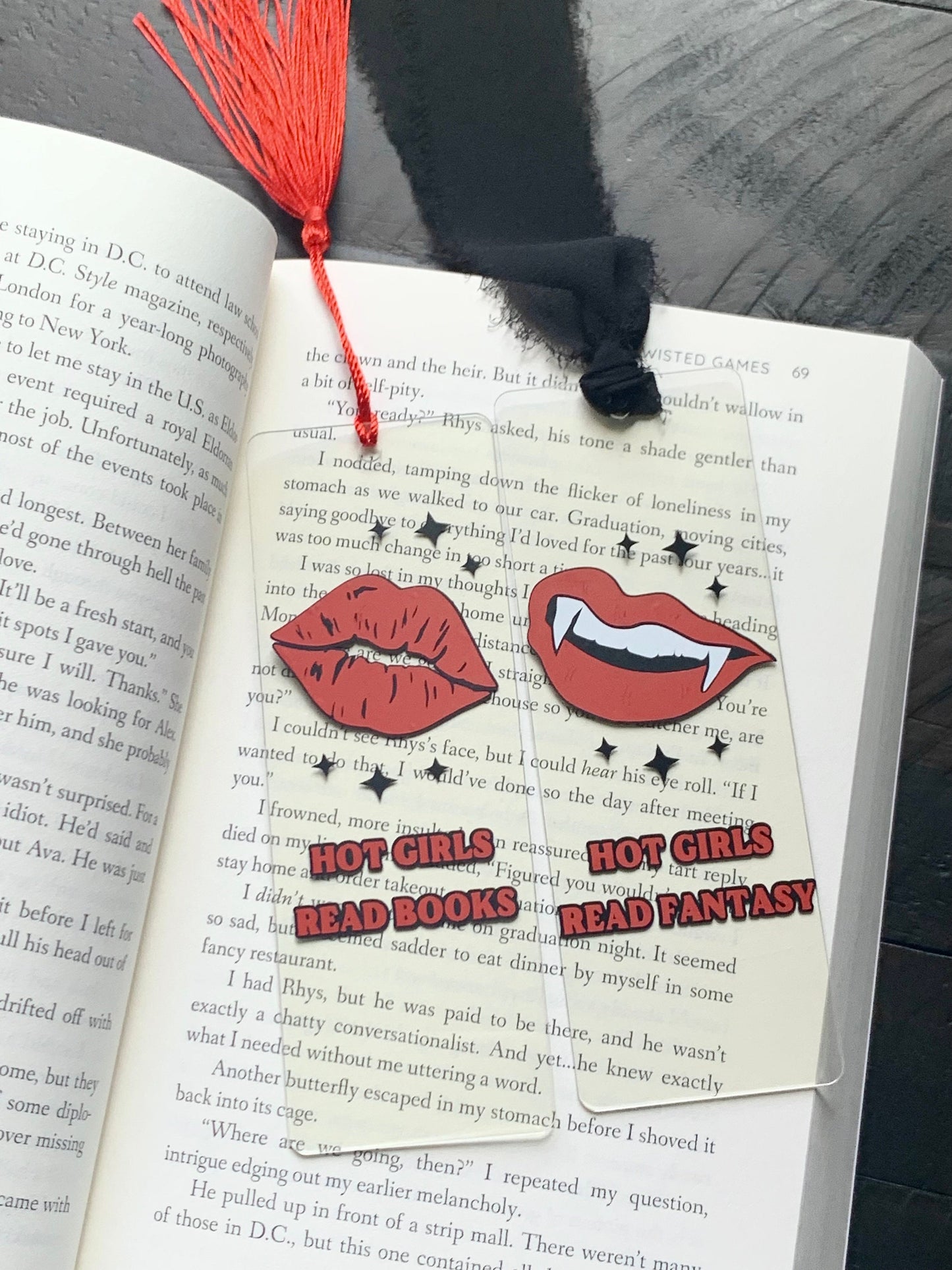 Hot Girls Read Fantasy Acrylic Bookmark