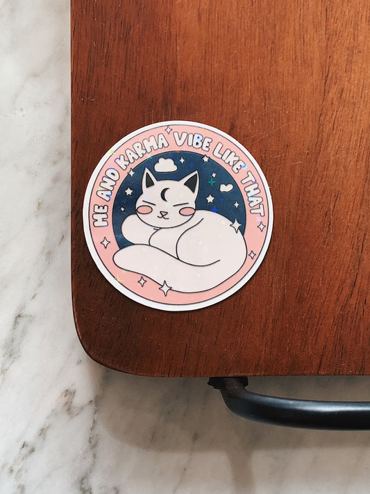 Karma Is A Cat Sticker / Swiftie / Eras