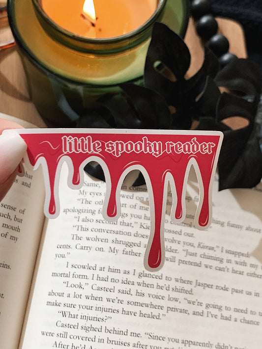 Dripping Blood Spooky Reader Sticker