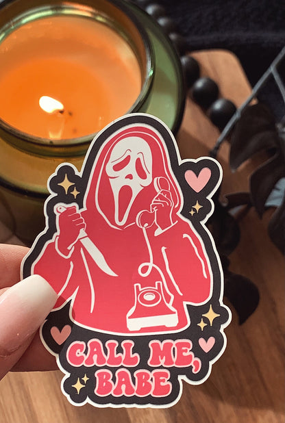 Ghost Face Call Me Sticker